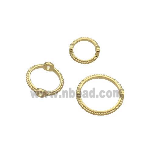 Copper Circle Beads Unfade Gold Plated