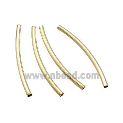 Copper Tube Beads Gold Plated