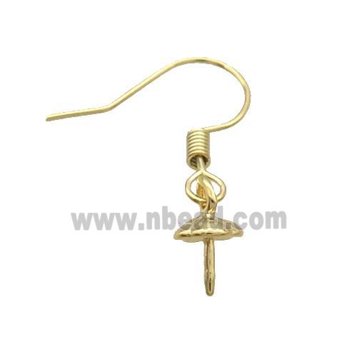 Copper Hook Earring Unfade Gold Plated