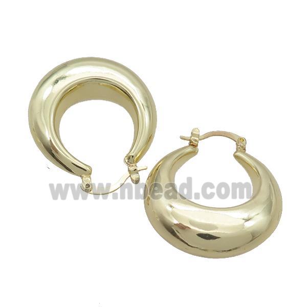 Copper Latchback Earring Gold Plated