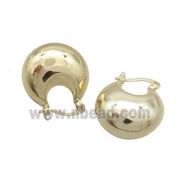 Copper Latchback Earring Gold Plated