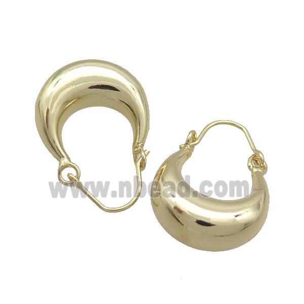 Copper Latchback Earring Gold Plated