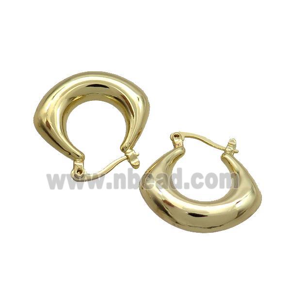 Copper Latchback Earring Gold Plated