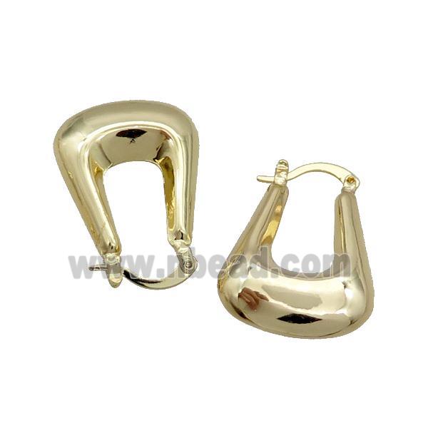 Copper Latchback Earring Gold Plated