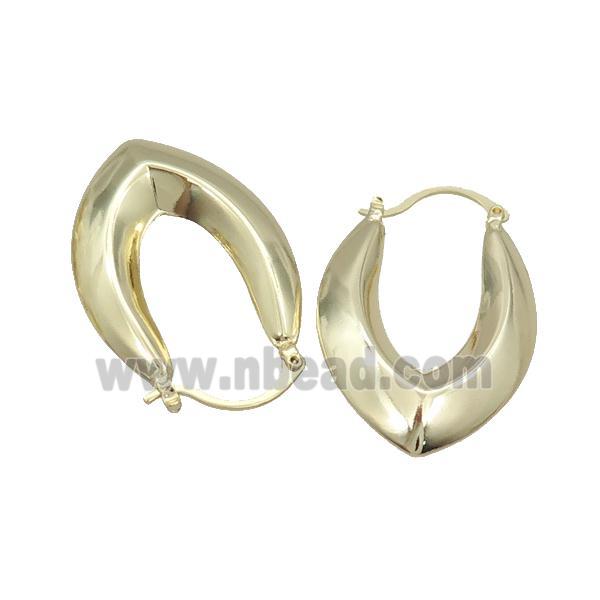 Copper Latchback Earring Gold Plated