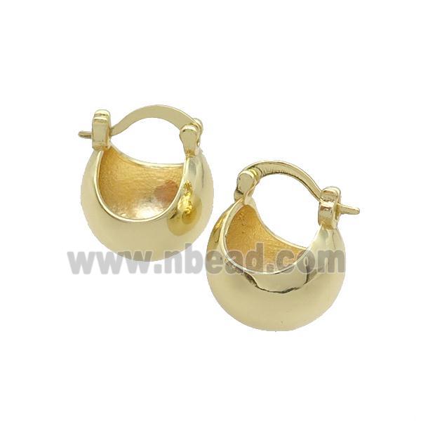 Copper Latchback Earring Gold Plated