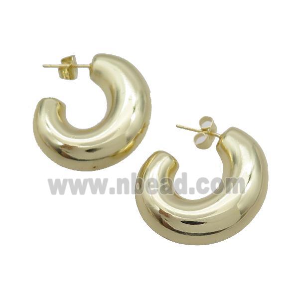 Copper Stud Earring Gold Plated