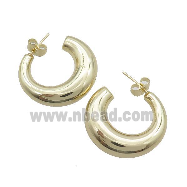 Copper Stud Earring Gold Plated