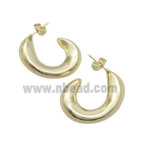 Copper Stud Earring Gold Plated