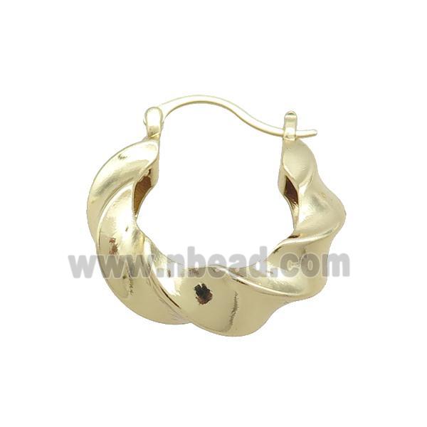 Copper Latchback Earring Gold Plated