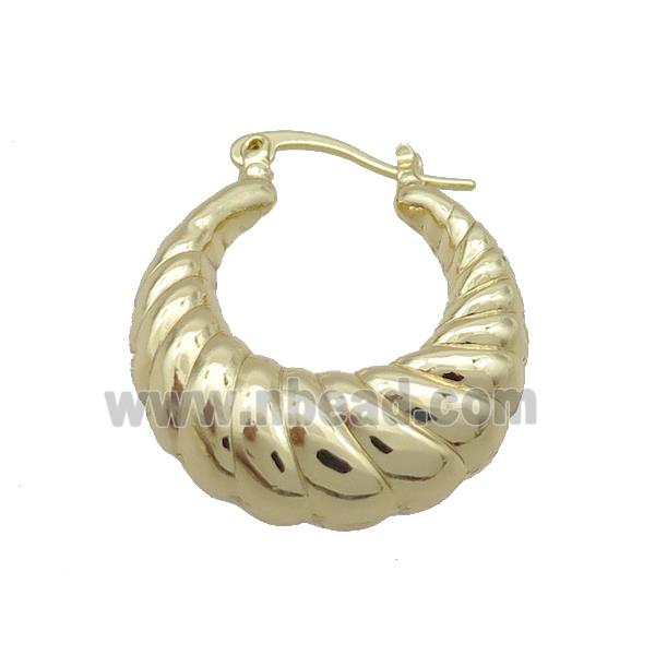 Copper Latchback Earring Gold Plated