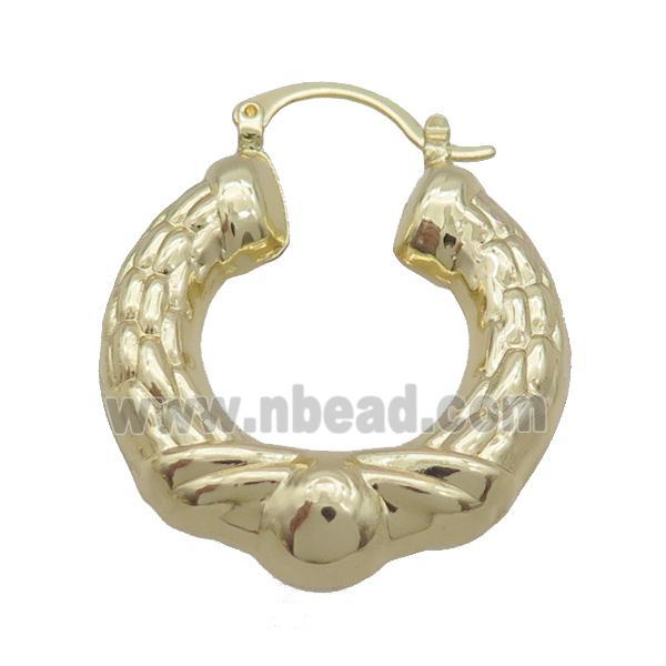 Copper Latchback Earring Gold Plated