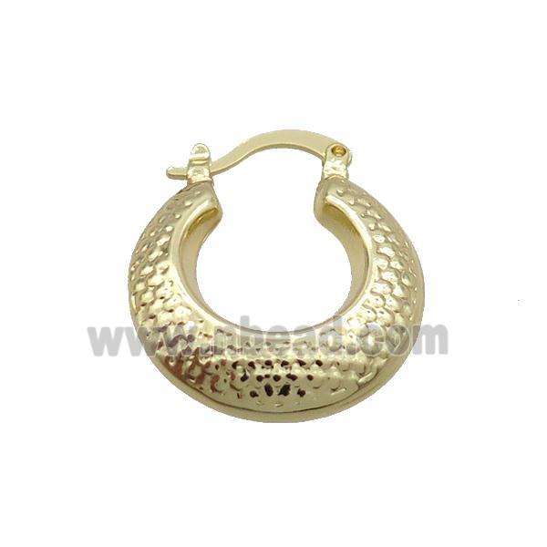 Copper Latchback Earring Gold Plated