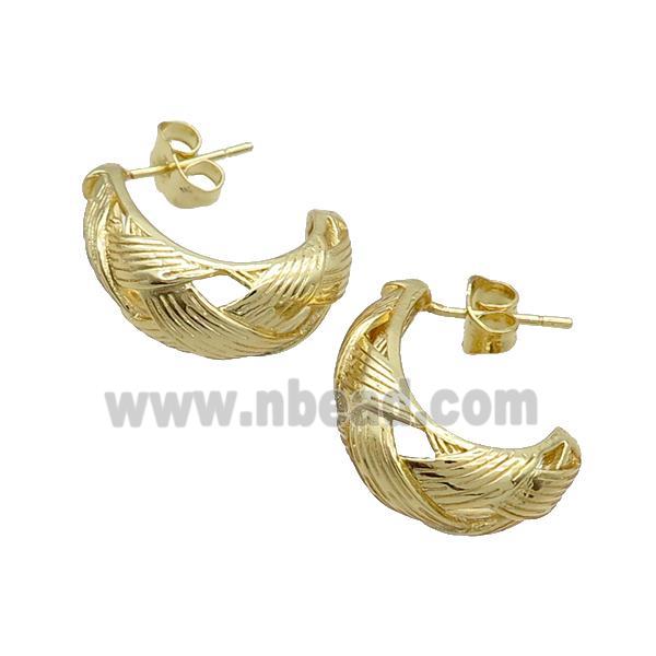 Copper Stud Earring Gold Plated