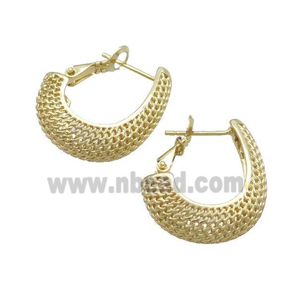 Copper Latchback Earring Gold Plated