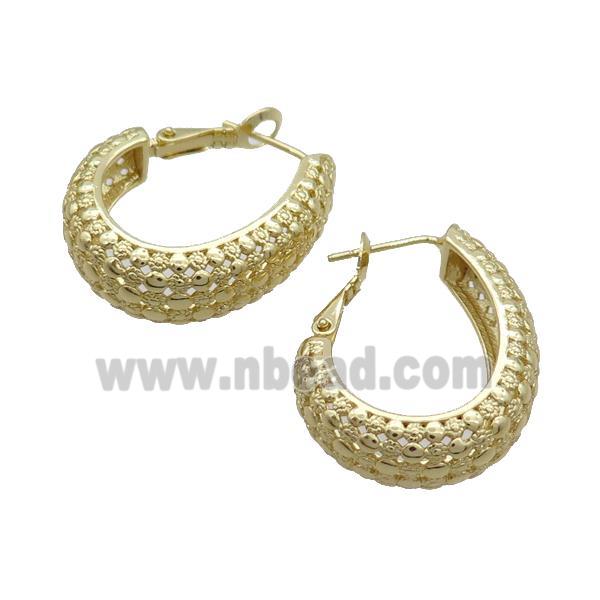 Copper Latchback Earring Gold Plated