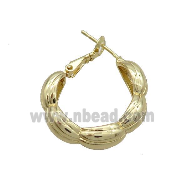 Copper Latchback Earring Gold Plated