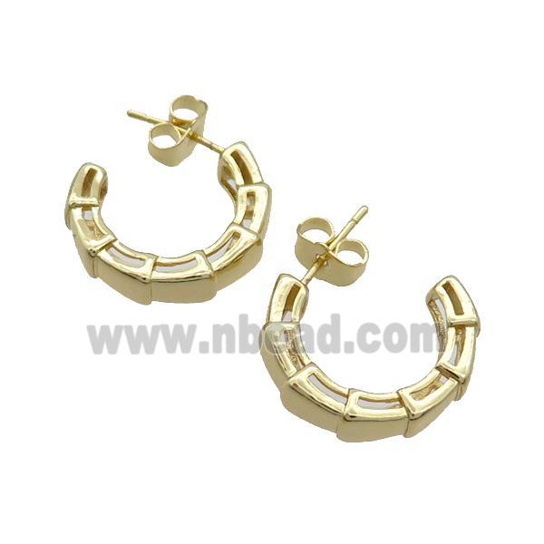 Copper Stud Earring Gold Plated