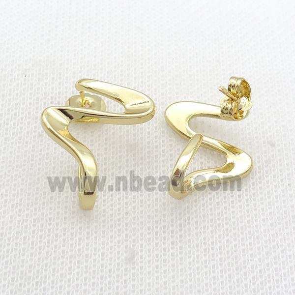 Copper Stud Earring Gold Plated