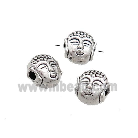 Tibetan Style Buddha Beads Zinc Antique Silver