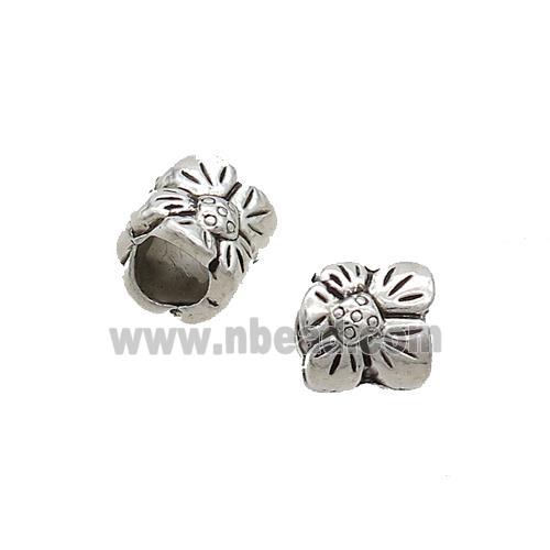 Tibetan Style Zinc Beads Large Hole Antique Silver