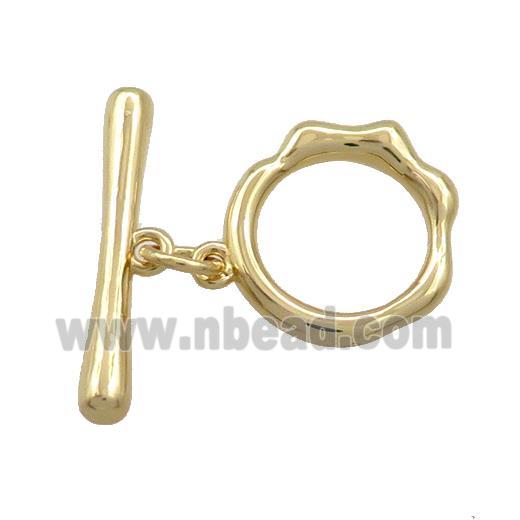 Copper Toggle Clasp Gold Plated