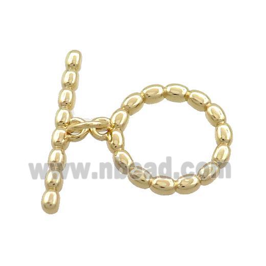 Copper Toggle Clasp Gold Plated