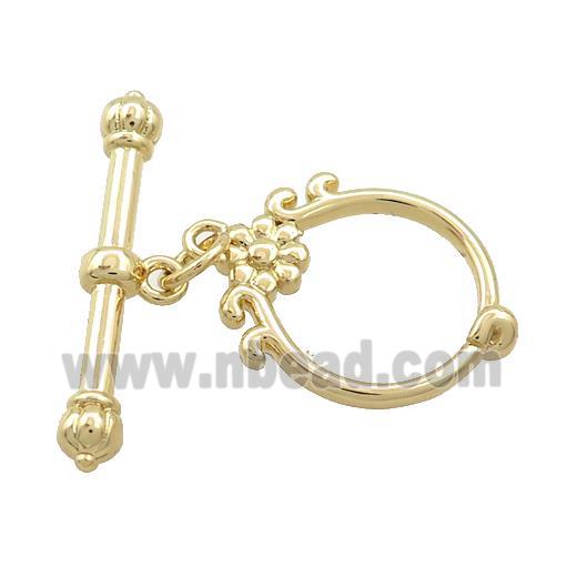 Copper Toggle Clasp Gold Plated