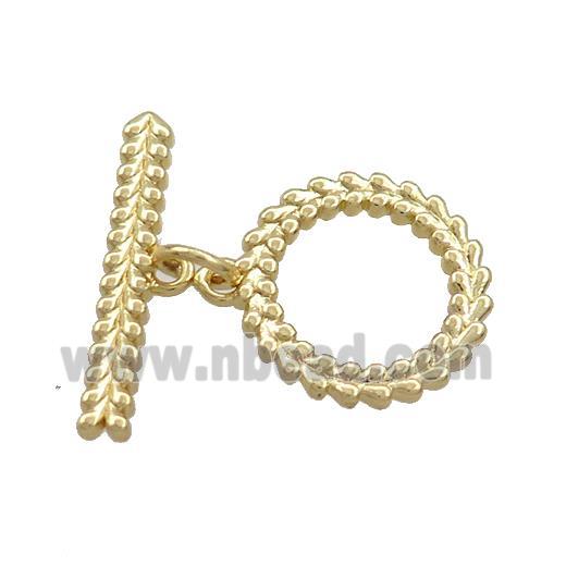 Copper Toggle Clasp Gold Plated