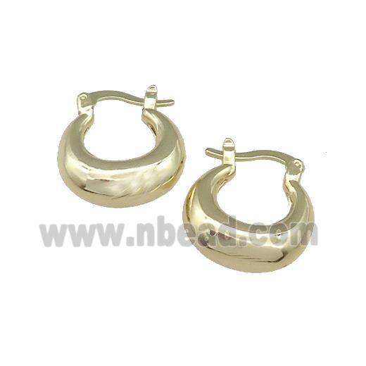 Copper Latchback Earrings Gold Plated