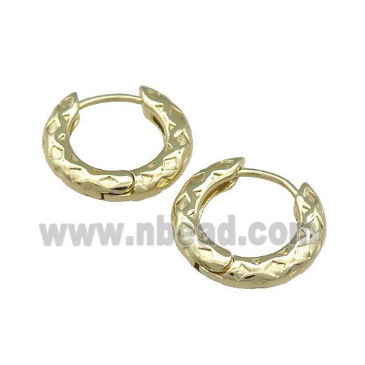 Copper Hoop Earrings Gold Plated