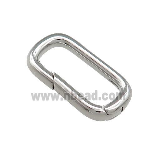 Copper Carabiner Clasp Platinum Plated