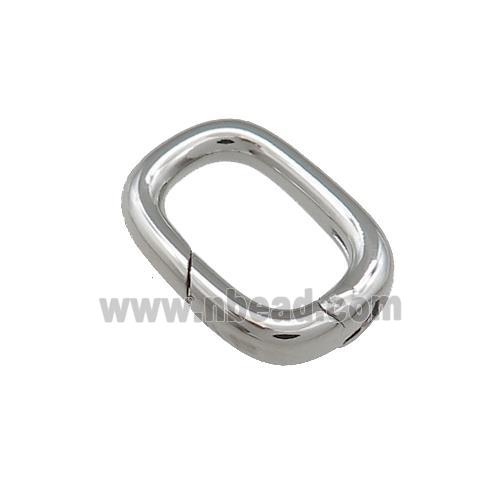 Copper Carabiner Clasp Platinum Plated