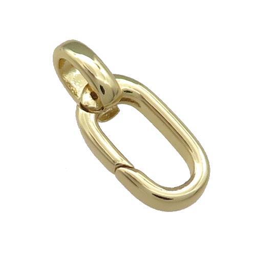 Copper Carabiner Clasp Gold Plated