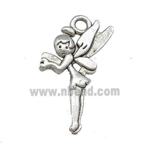 Tibetan Style Zinc Fairy Charms Pendant Antique Silver