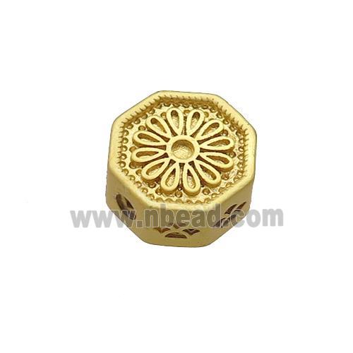 Copper Coin Beads Gold Plated