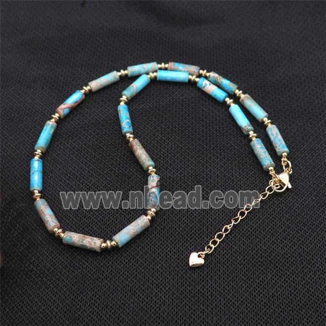 Blue Imperial Jasper Necklace