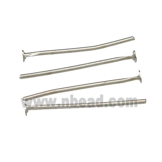 Copper T-head Pins Platinum Plated