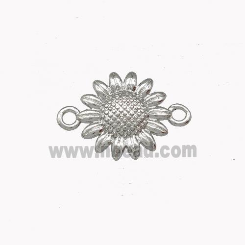 Copper Sunflower Connector Platinum Plated