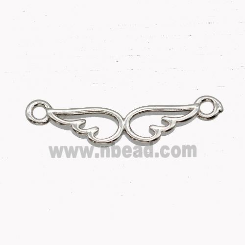 Copper Angel Wings Connector Platinum Plated