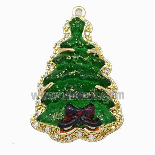 Resin Christmas Tree Pendant Green