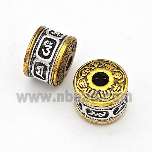 Tibetan Style Alloy Tube Beads Antique Silver Gold Large Hole