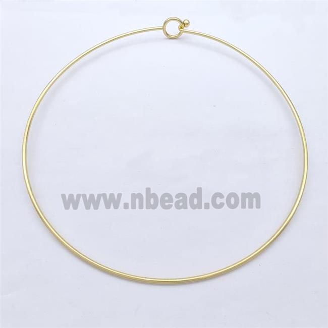 Copper Wire Collar Necklace Gold Plated