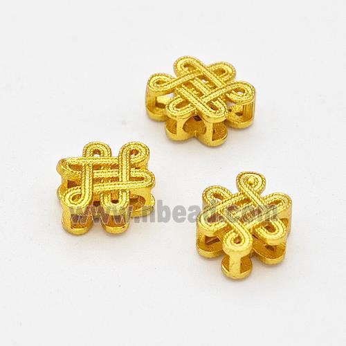 Copper Knot Beads Gold Plated