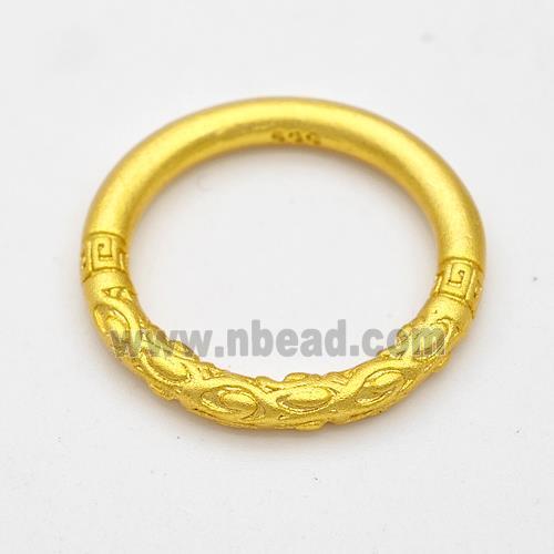 Copper Circle Connector Matte Gold Plated