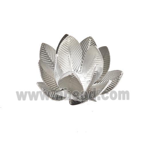 Copper Lotus Beads Flower Platinum Plated