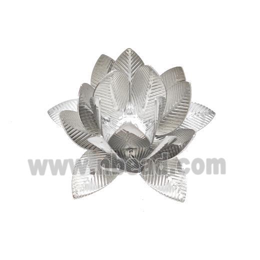 Copper Lotus Beads Flower Platinum Plated