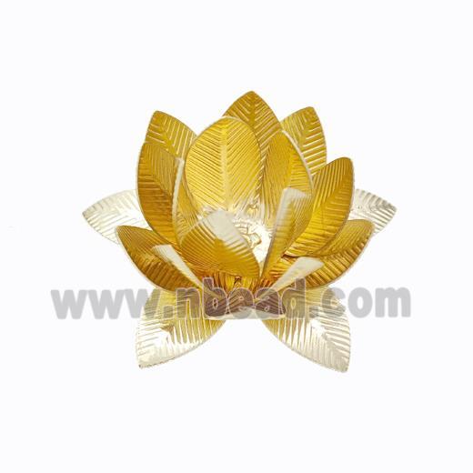 Copper Lotus Beads Flower Gold Plated