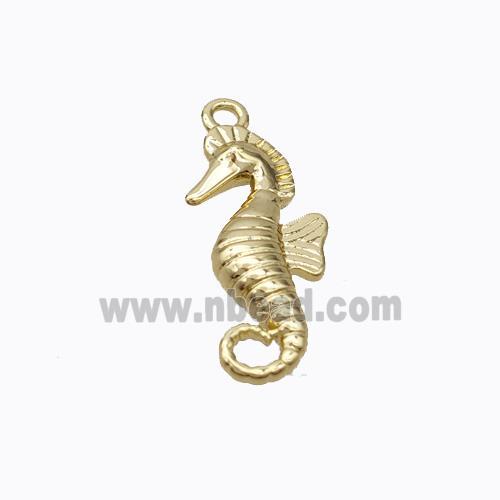 Copper Seahorse Pendant Gold Plated