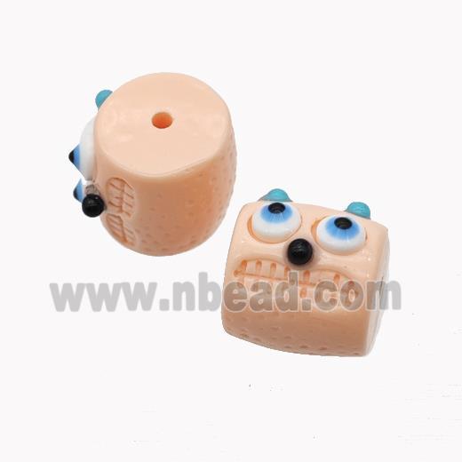 Salmon Resin Monster Beads